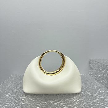 Jacquemus Le Petit Calino Mini Leather White Tote Bag 24x9.5x20cm