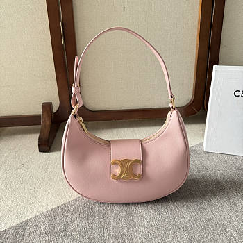 Celine Ava Triomphe Bag Smooth Calfskin Pink 23x13.5x6cm