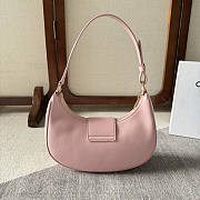 Celine Ava Triomphe Bag Smooth Calfskin Pink 23x13.5x6cm - 3