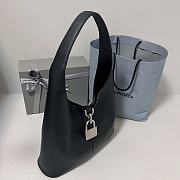 Balenciaga Locker Medium North-South Hobo Bag Black Silver 35x10x26cm - 6