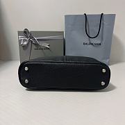 Balenciaga Locker Medium North-South Hobo Bag Black Silver 35x10x26cm - 4