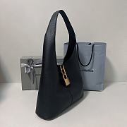 Balenciaga Locker Medium North-South Hobo Bag Black Gold 35x10x26cm - 5