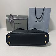 Balenciaga Locker Medium North-South Hobo Bag Black Gold 35x10x26cm - 3