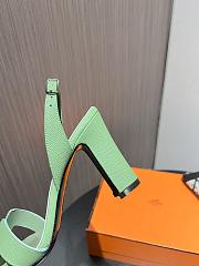 Hermes Green Sandal Heel 9.5cm - 2