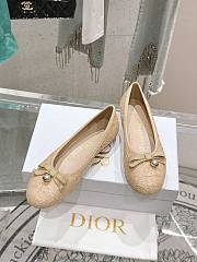 Dior Ballet Flat Natural Cannage Raffia - 1