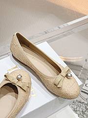 Dior Ballet Flat Natural Cannage Raffia - 3