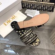 Dior Black Butterflies Slides - 5