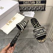 Dior Black Butterflies Slides - 4