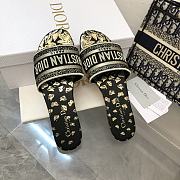 Dior Black Butterflies Slides - 2