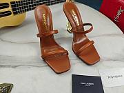 YSL Opyum Brown Heel Sandals 8.5cm - 2