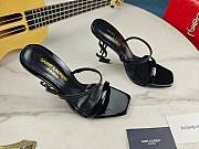 YSL Opyum Black Heel Sandals Patent 11cm - 4