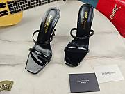 YSL Opyum Black Heel Sandals Patent 11cm - 3