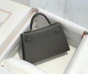 Hermes Mini Kelly Grey Epsom Gold 19cm - 5