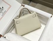 Hermes Mini Kelly White Epsom Gold 19cm - 6