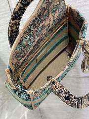 Dior Medium Dioriviera Lady D-Lite Bag Raffia Green 24 x 20 x 12 cm - 6