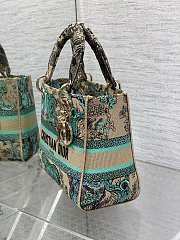 Dior Medium Dioriviera Lady D-Lite Bag Raffia Green 24 x 20 x 12 cm - 4