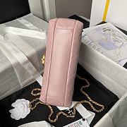 Chanel Flap Bag Pink Gold Lambskin 23x8.5x15cm - 6