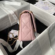 Chanel Flap Bag Pink Gold Lambskin 23x8.5x15cm - 5