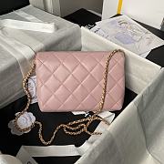 Chanel Flap Bag Pink Gold Lambskin 23x8.5x15cm - 2