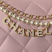 Chanel Flap Bag Pink Gold Lambskin 23x8.5x15cm - 4