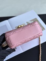 Chanel Mini Flap Bag Handle Pink Lambskin 13x19x7cm - 3