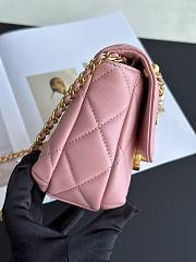 Chanel Mini Flap Bag Handle Pink Lambskin 13x19x7cm - 2