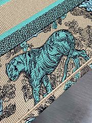 Dior Medium Dioriviera Book Tote Raffia Aquamarina 36x27.5x16.5 cm - 6
