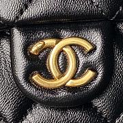 Chanel Flap Bag Top Handle Black Lambskin 24x14.5x6.5cm - 3