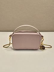 Prada Saffiano Leather Mini Pouch Pink 11x6.5x2.5cm - 2