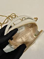 Prada Saffiano Leather Mini Pouch White 11x6.5x2.5cm - 4
