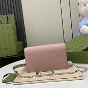 Gucci Interlocking G Wallet On Chain Pink 20x13x6cm - 5
