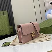 Gucci Interlocking G Wallet On Chain Pink 20x13x6cm - 4