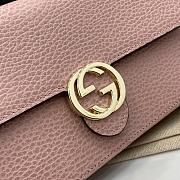 Gucci Interlocking G Wallet On Chain Pink 20x13x6cm - 2