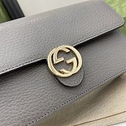 Gucci Interlocking G Wallet On Chain Grey 20x13x6cm - 2