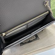 Gucci Interlocking G Wallet On Chain Grey 20x13x6cm - 3