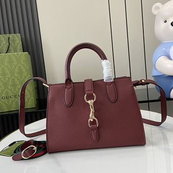 Gucci Jackie Small Tote Bag Wine 24x17.5x8.5cm