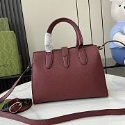 Gucci Jackie Small Tote Bag Wine 24x17.5x8.5cm - 5