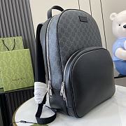 Gucci Medium GG Backpack With Tag Black 40x29x14cm - 5