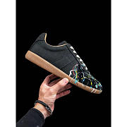 Maison Margiela Paint Drop Sneakers Black - 1