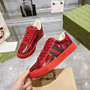 Gucci Ace GG Crystal Canvas Red Sneaker - 1