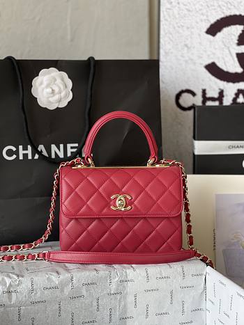 Chanel Mini Trendy Top Handle Red Bag 19.5cm