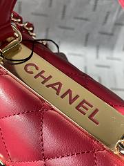 Chanel Mini Trendy Top Handle Red Bag 19.5cm - 2