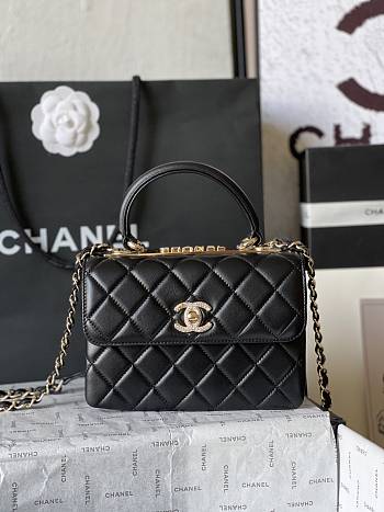 Chanel Trendy 24C Top Handle Black 19.5x14.5x5.8cm