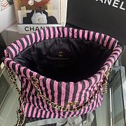 Chanel Large Backpack Fabric Gold Black Pink 35x35x2cm - 6