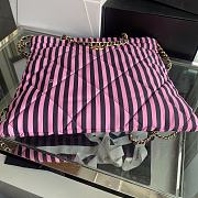 Chanel Large Backpack Fabric Gold Black Pink 35x35x2cm - 3