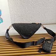 Prada Triangle Crochet Black Shoulder Bag 26x14x10.5cm - 3