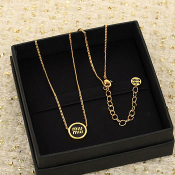 Miu Miu Necklaces & Pendants Gold Color