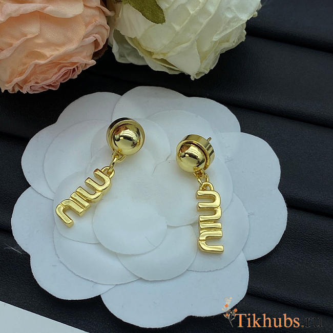 Miu Miu Gold Earrings  - 1
