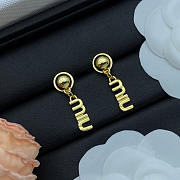 Miu Miu Gold Earrings  - 2