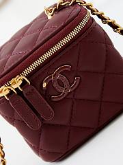 Chanel Mini Vanity Case Wine Bag 11x8.5x7cm - 5